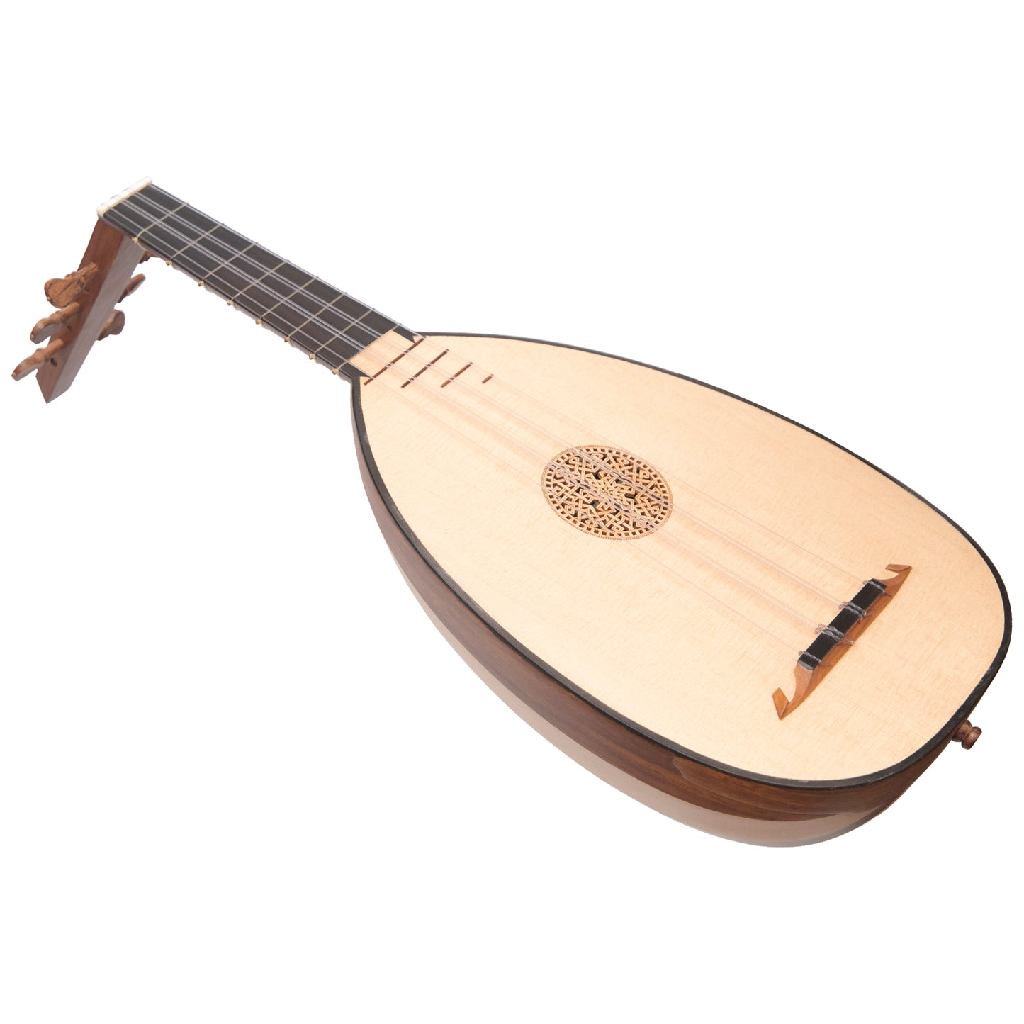 LUTE UKULELE, 6 STRINGS TENOR VARIEGATED ROSEWOOD LACEWOOD