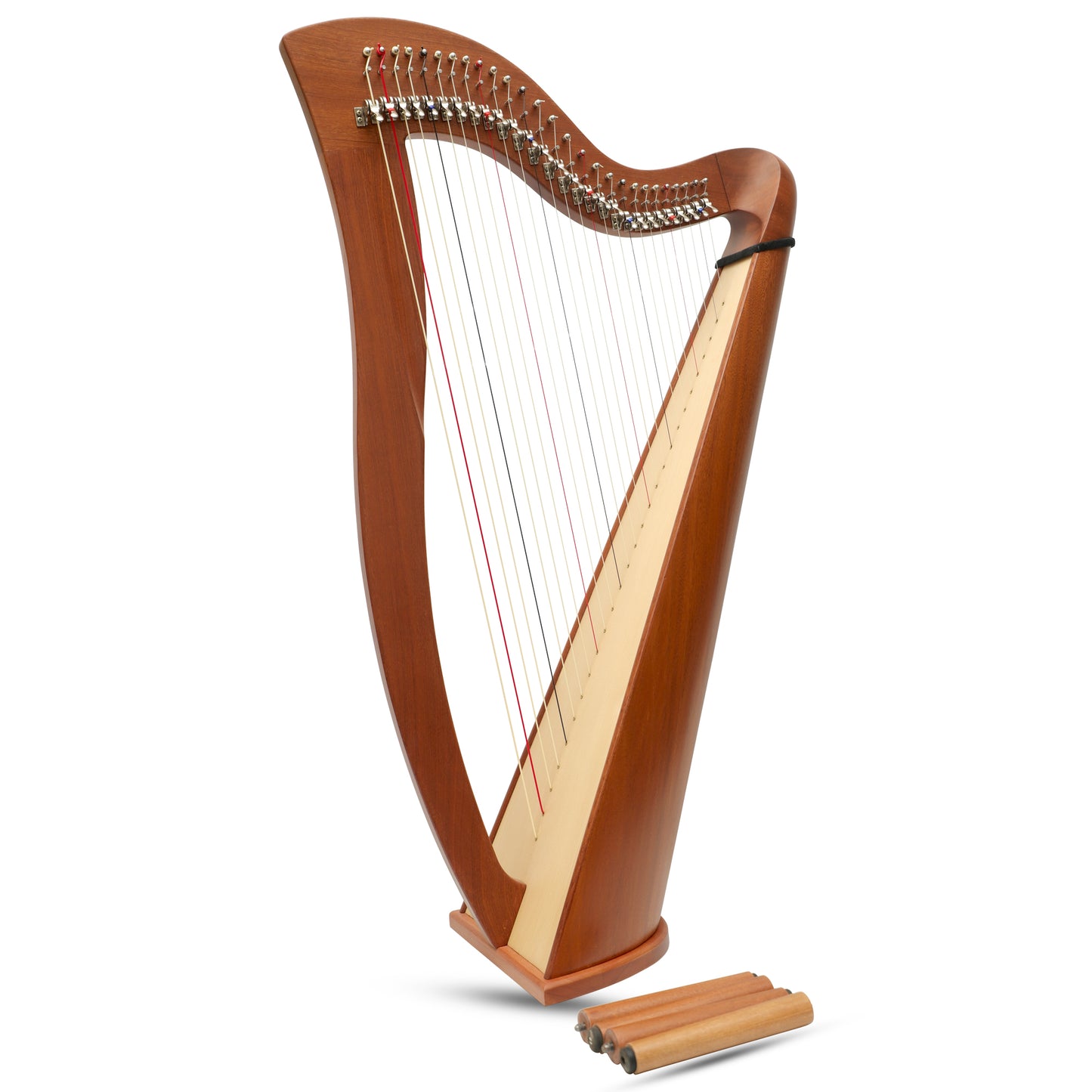 MUZIKKON MCHUGH HARP 27 STRINGS MAHOGANY ROUND BACK