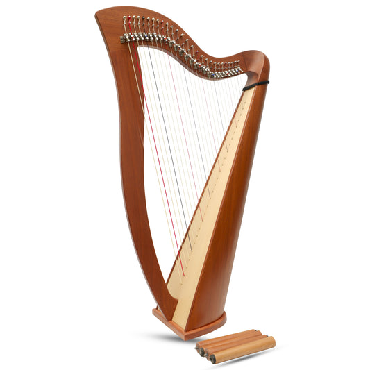 MUZIKKON MCHUGH HARP 27 STRINGS MAHOGANY ROUND BACK