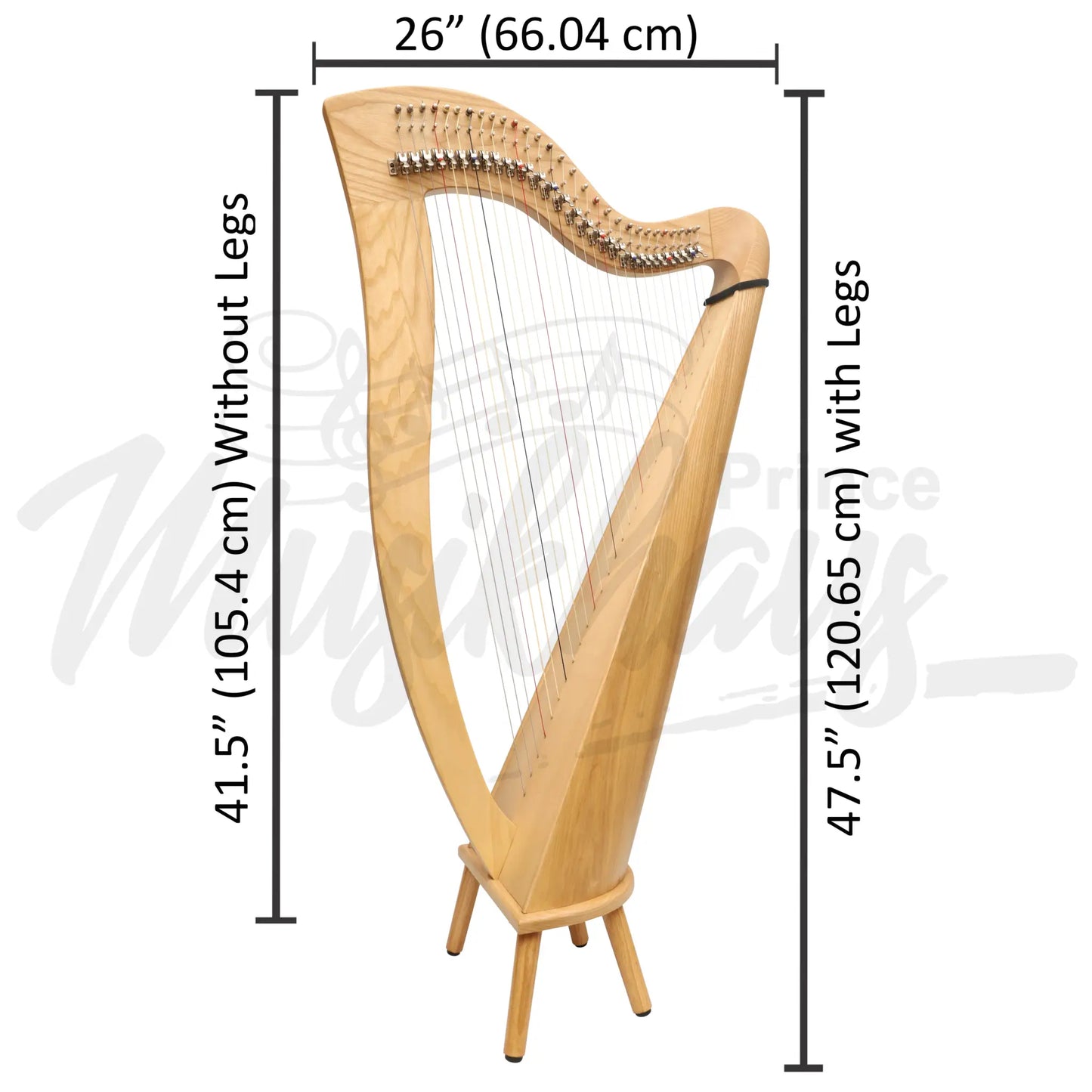 Mchugh Harp 29 String Round Back Ashwood