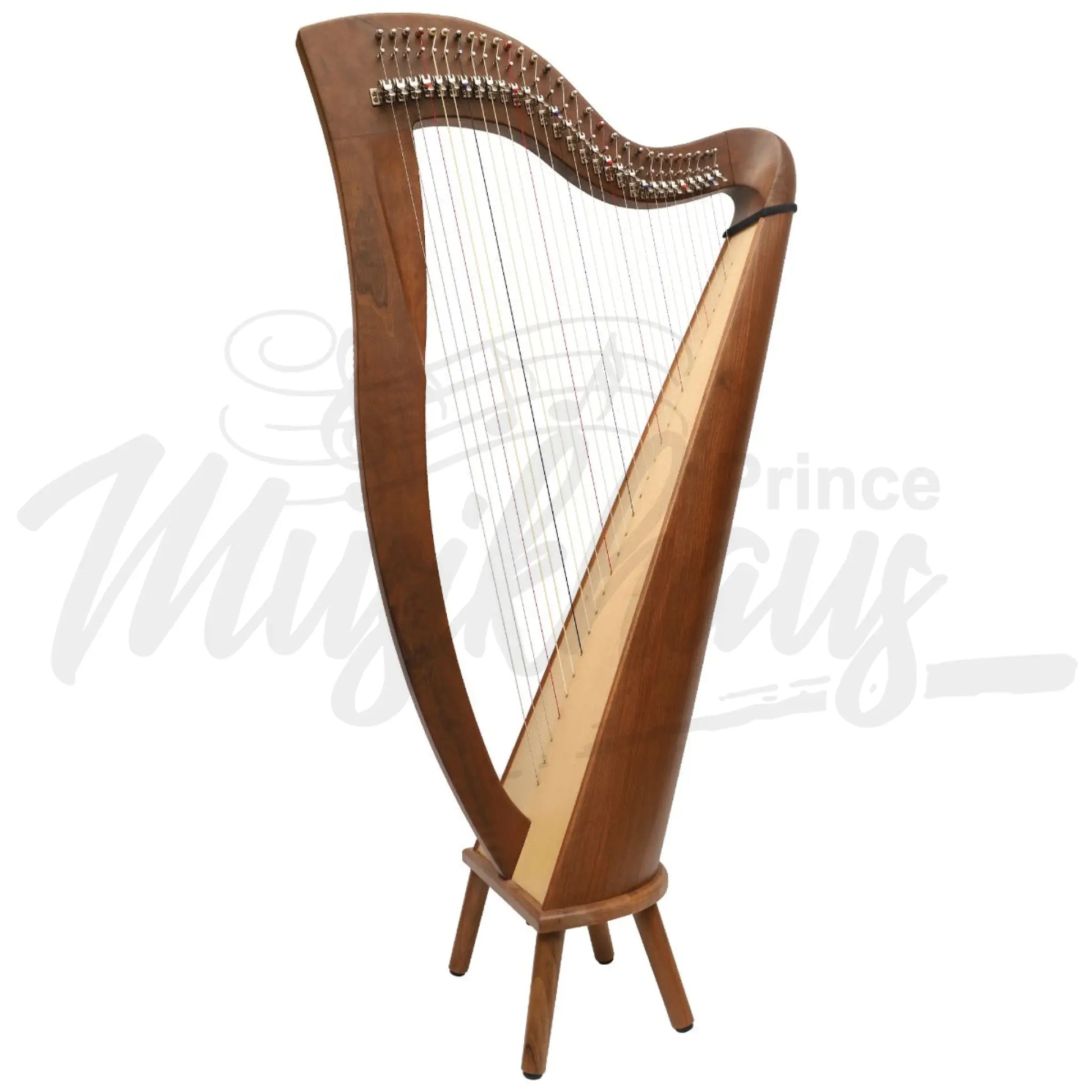 Mchugh Harp 29 String Round Back Walnut