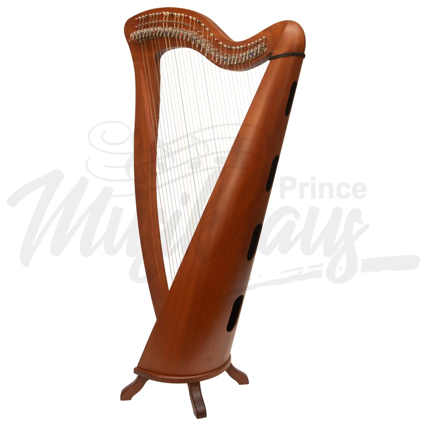 Mchugh Harp 34 String In Mahogany Wood Round Back