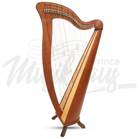 Mchugh Harp 34 String In Mahogany Wood Round Back