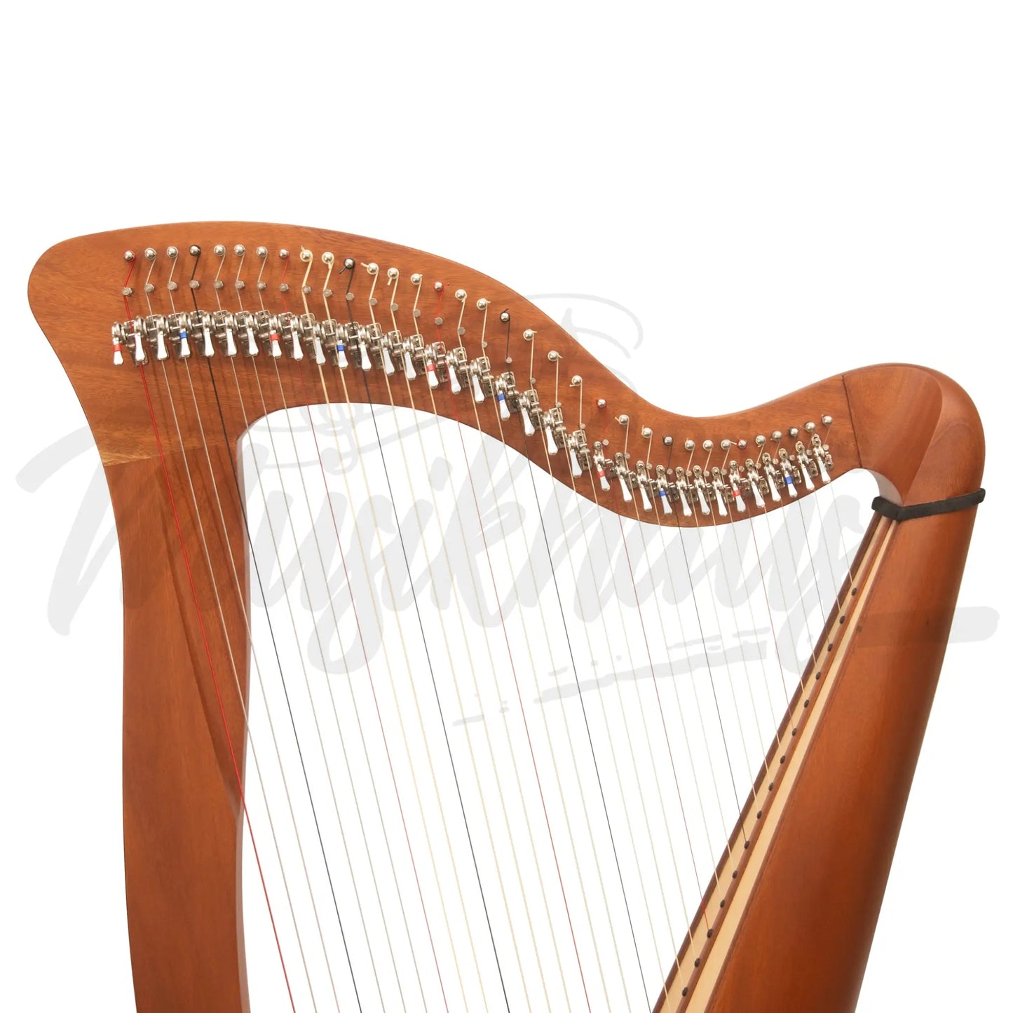 Mchugh Harp 34 String In Mahogany Wood Round Back