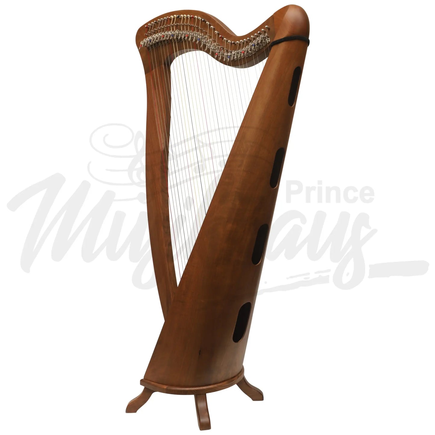 Mchugh Harp 34 String In Walnut Round Back