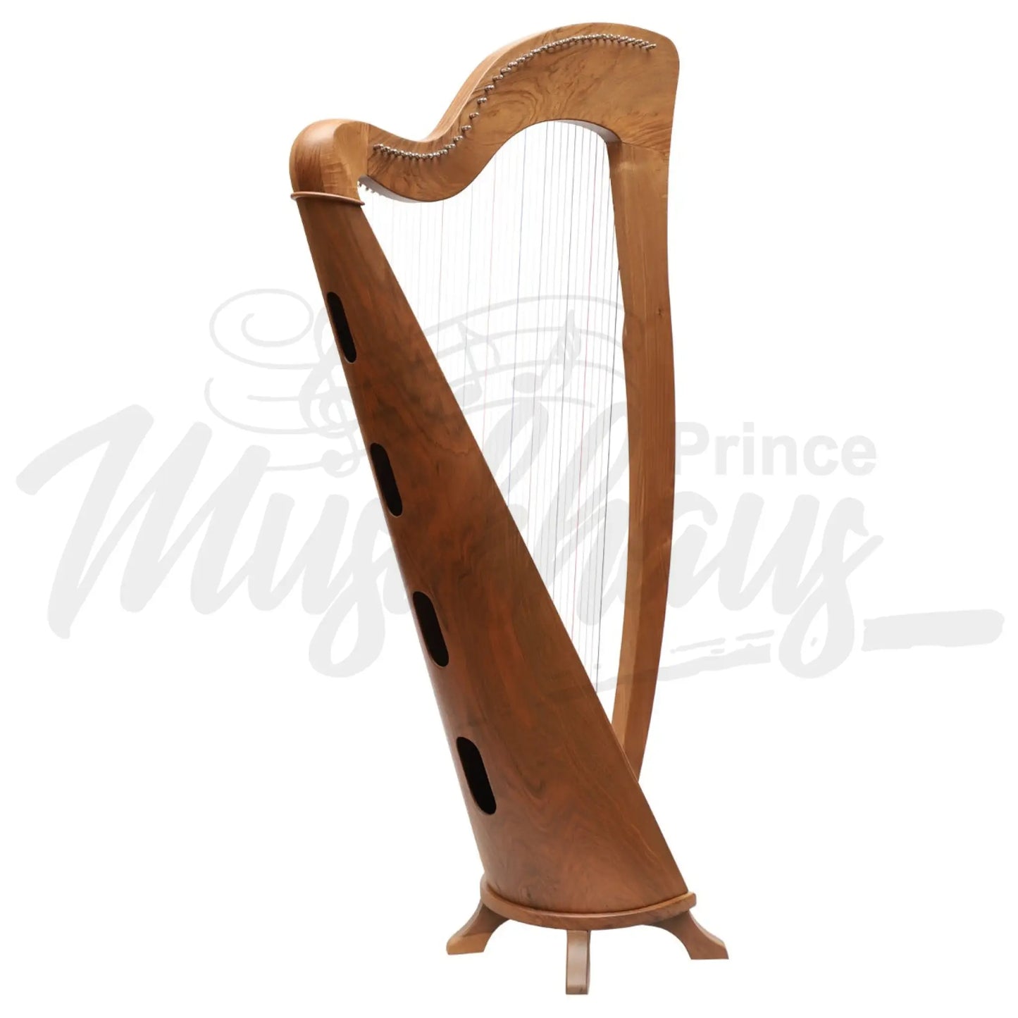 Mchugh Harp 38 String Walnut Round Back