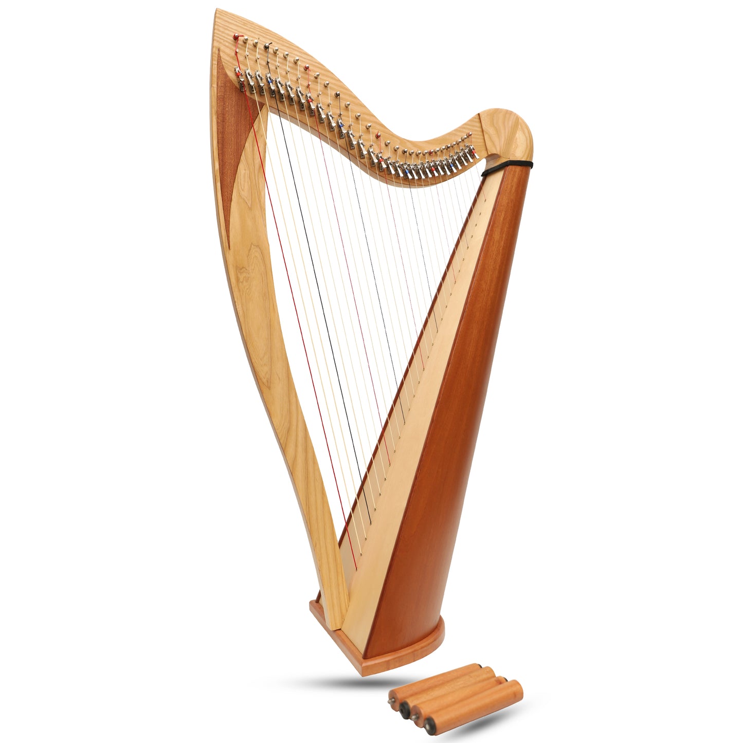 McHugh Atlas Harp 29 String Ash and Mahogany Roundback