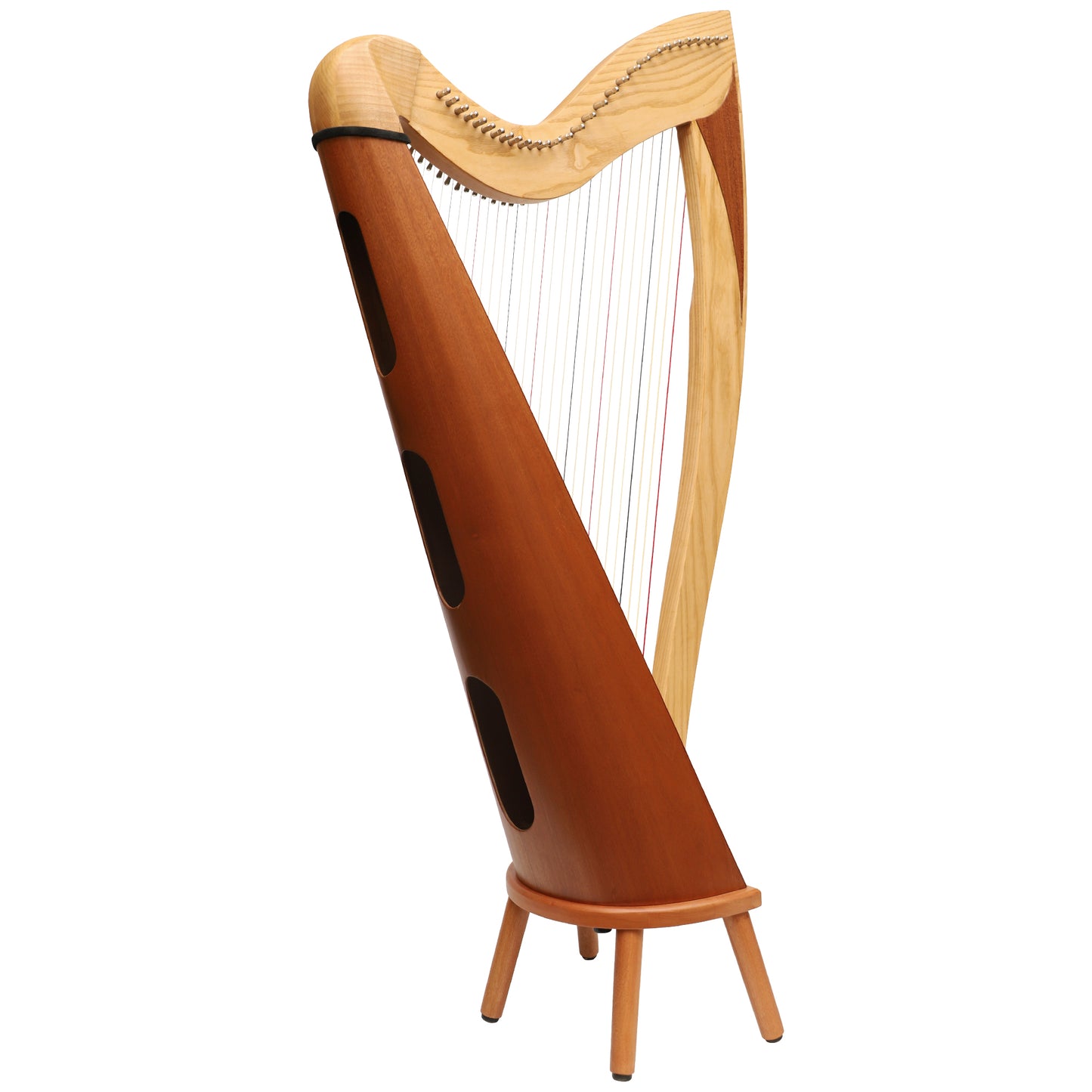 McHugh Atlas Harp 29 String Ash and Mahogany Roundback