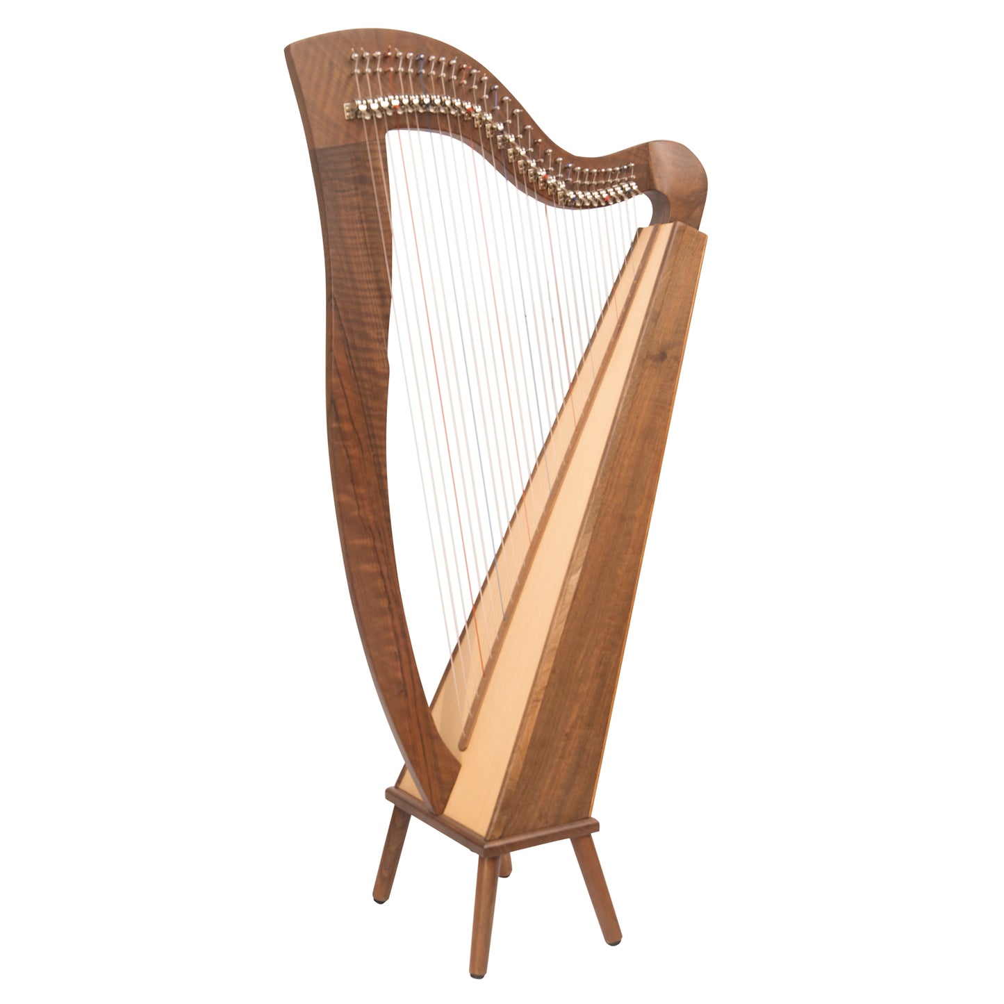 Mchugh Harp 29 Strings Walnut Wood Square Back