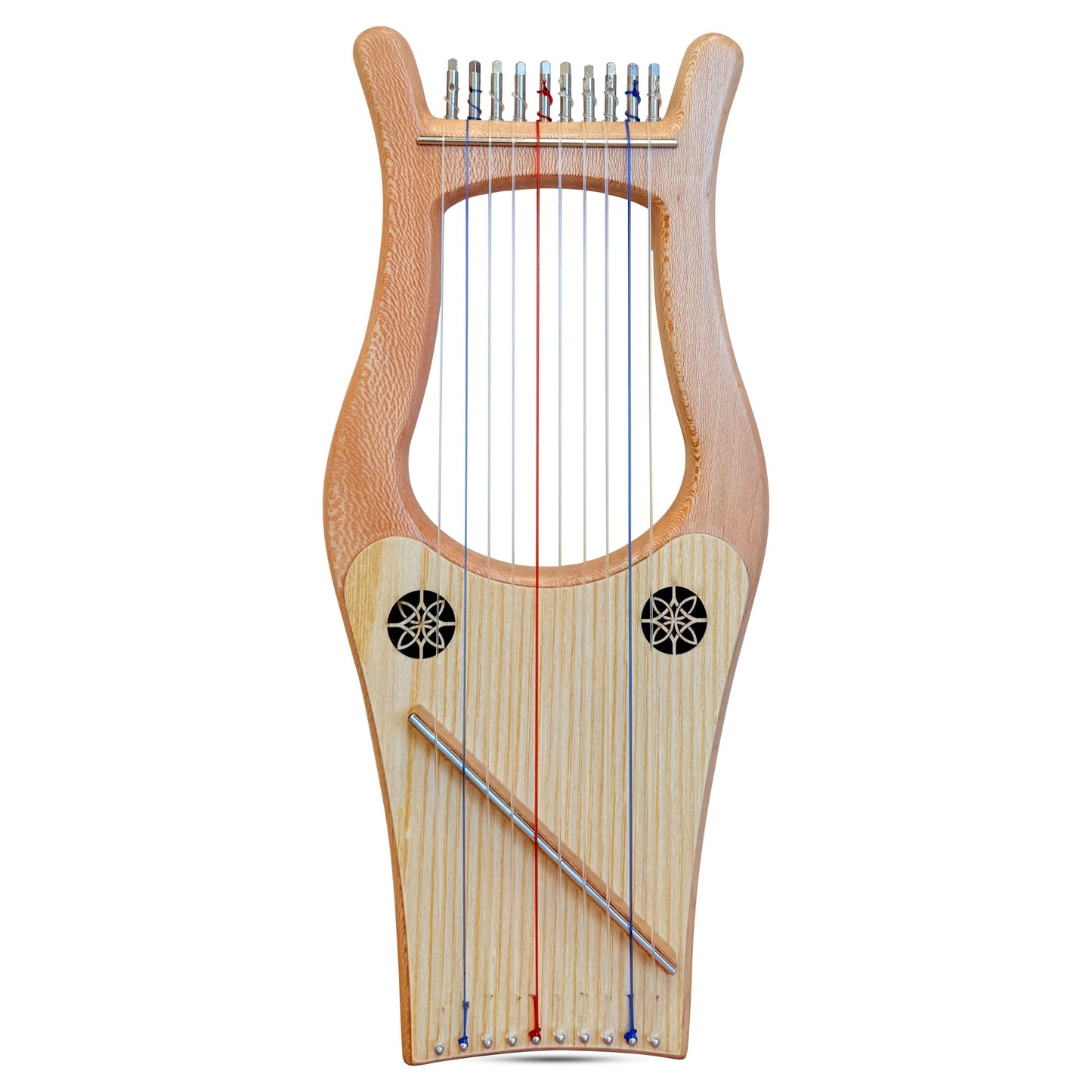 Mini Kinnor Harp, 10 String Lacewood