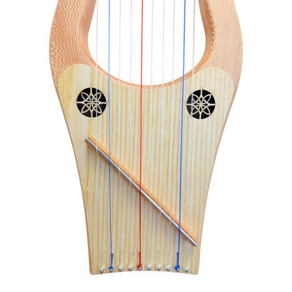 Mini Kinnor Harp, 10 String Lacewood
