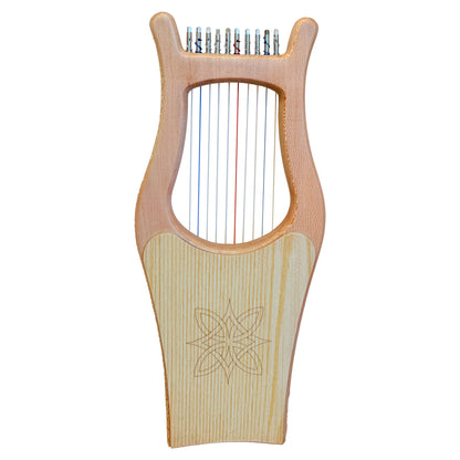 Mini Kinnor Harp, 10 String Lacewood