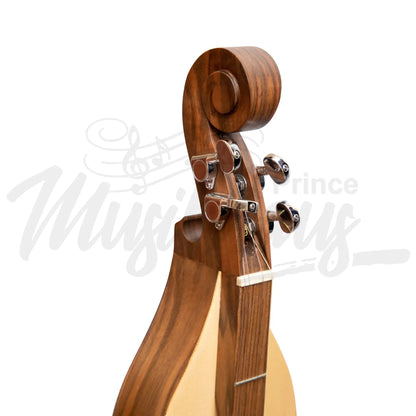 Mountain Dulcimer 4 String F-Hole Walnut With Nickel Finish Hardware