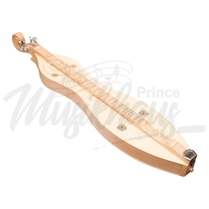 Mountain Dulcimer 4 String Knotwork Scroll Lacewood With Nickel Finish Hardware