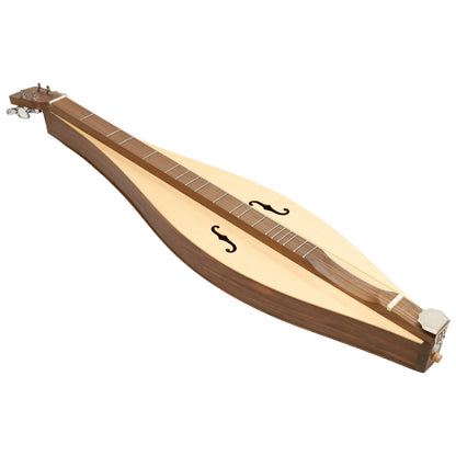 MOUNTAIN DULCIMER, 4 STRING TEARDROP TURN SCROLL F-HOLE WALNUT