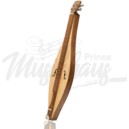 Mountain Dulcimer 4 String Teardrop Turn Scroll F-Hole Walnut