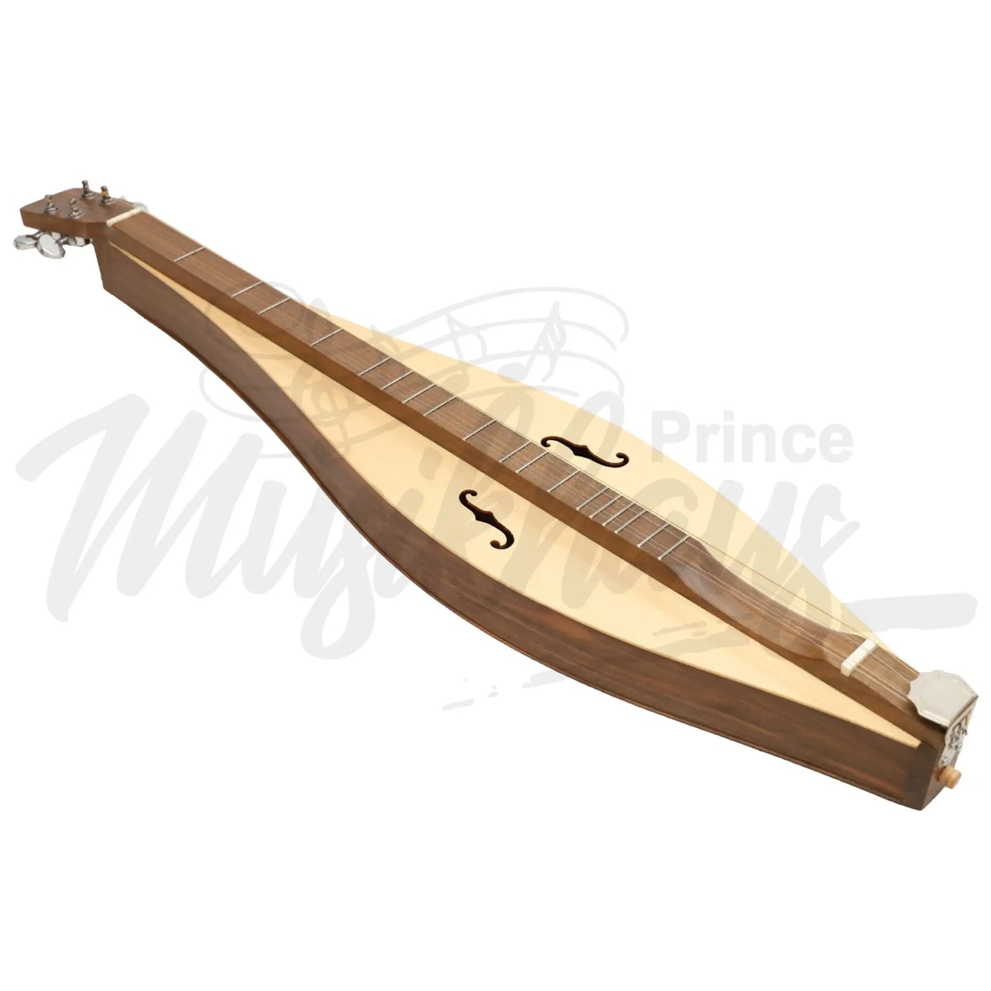 Mountain Dulcimer 4 String Teardrop Turn Scroll F-Hole Walnut