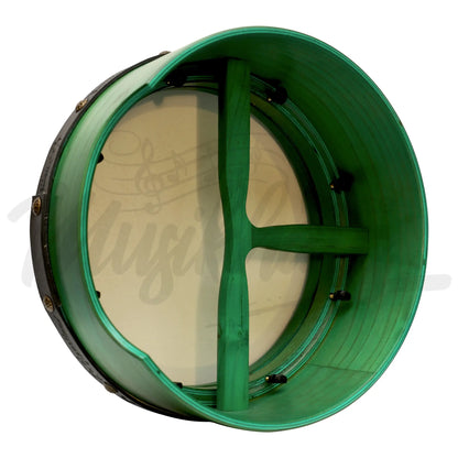 Muzikkon 14”X6’’ Premium Celtic Irish Bodhran With Easy Tune System Deep Rim T-Bar & Taped Finish