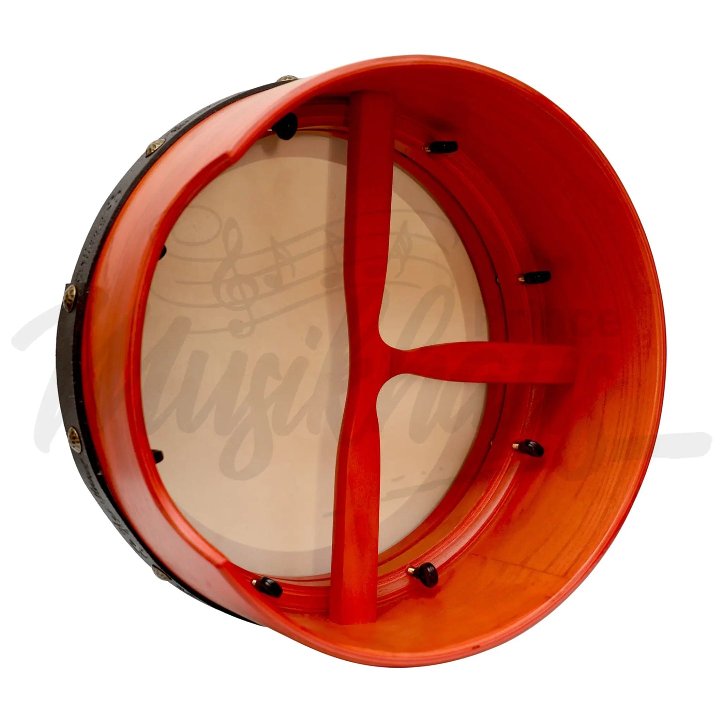 Muzikkon 14”X6’’ Premium Celtic Irish Bodhran With Easy Tune System Deep Rim T-Bar & Taped Finish