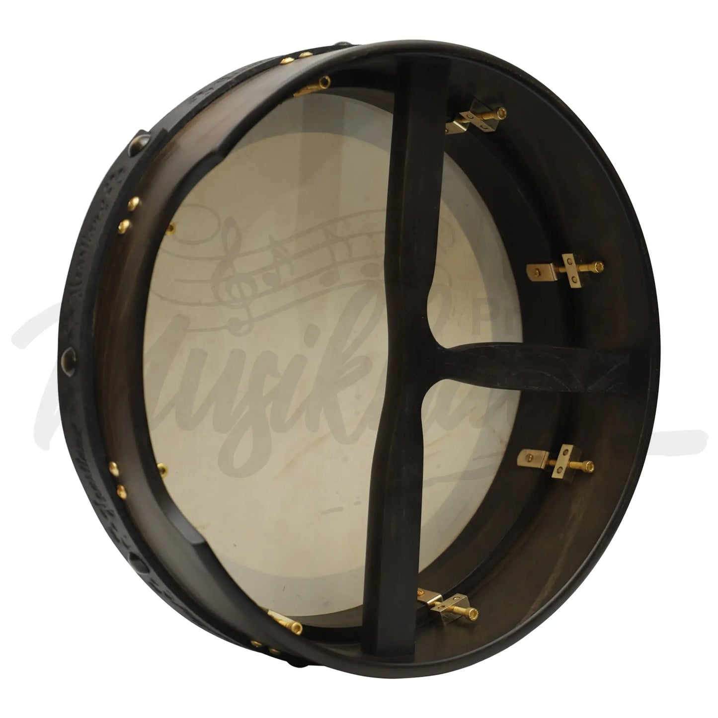 Muzikkon 14’’X4’’ Heartland Tunable Irish Bodhran With T-Bar & Taped Finish Deep Tune