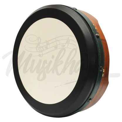 Muzikkon 14’’X4’’ Heartland Tunable Irish Bodhran With T-Bar & Taped Finish Deep Tune Red Cedar