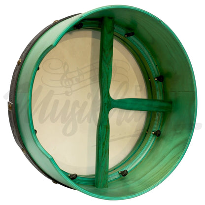 Muzikkon 15”X6’’ Premium Celtic Irish Bodhran With Easy Tune System Deep Rim T-Bar & Taped Finish