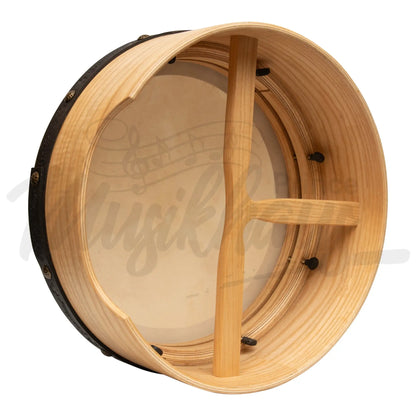 Muzikkon 15”X6’’ Premium Celtic Irish Bodhran With Easy Tune System Deep Rim T-Bar & Taped Finish