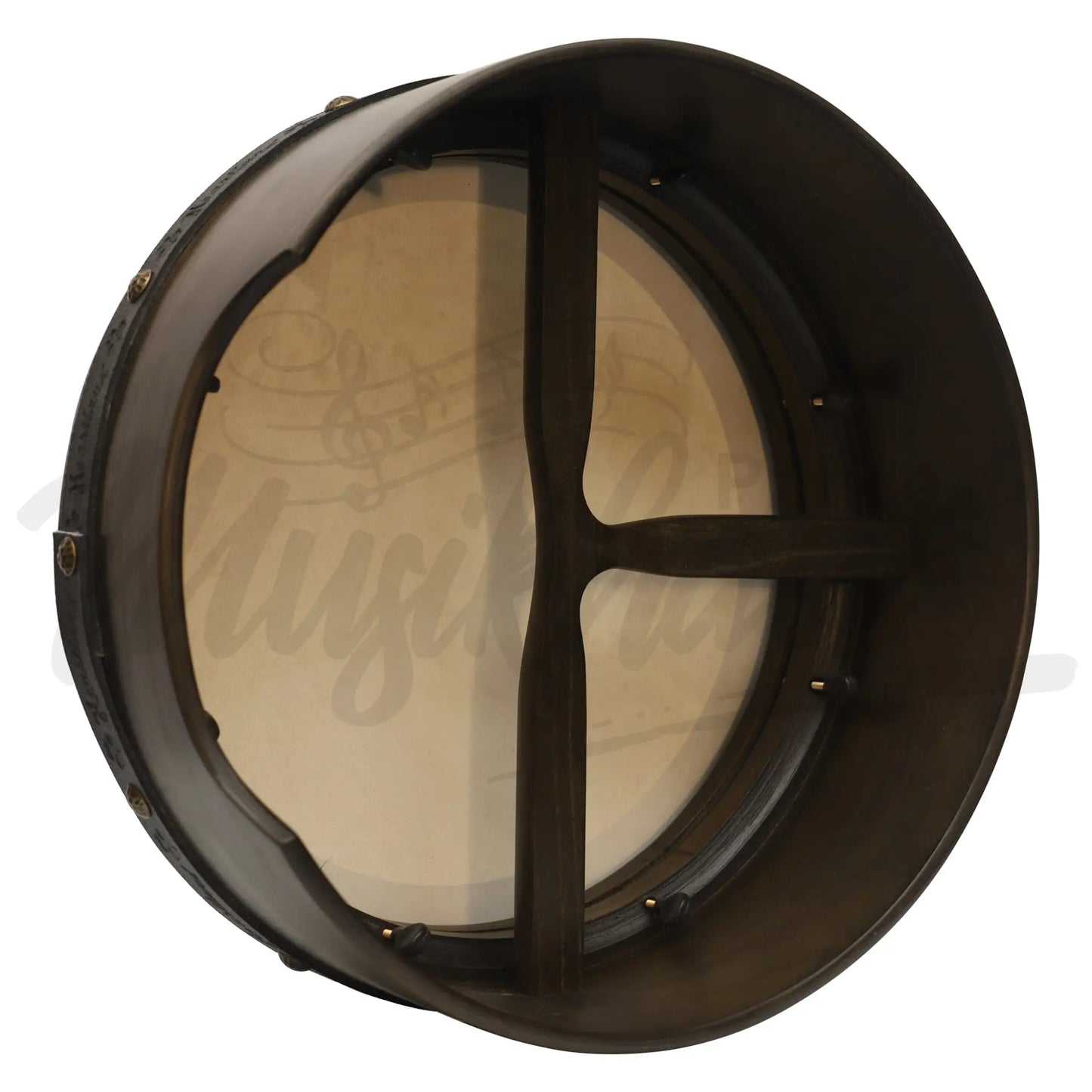 Muzikkon 15”X6’’ Premium Celtic Irish Bodhran With Easy Tune System Deep Rim T-Bar & Taped Finish