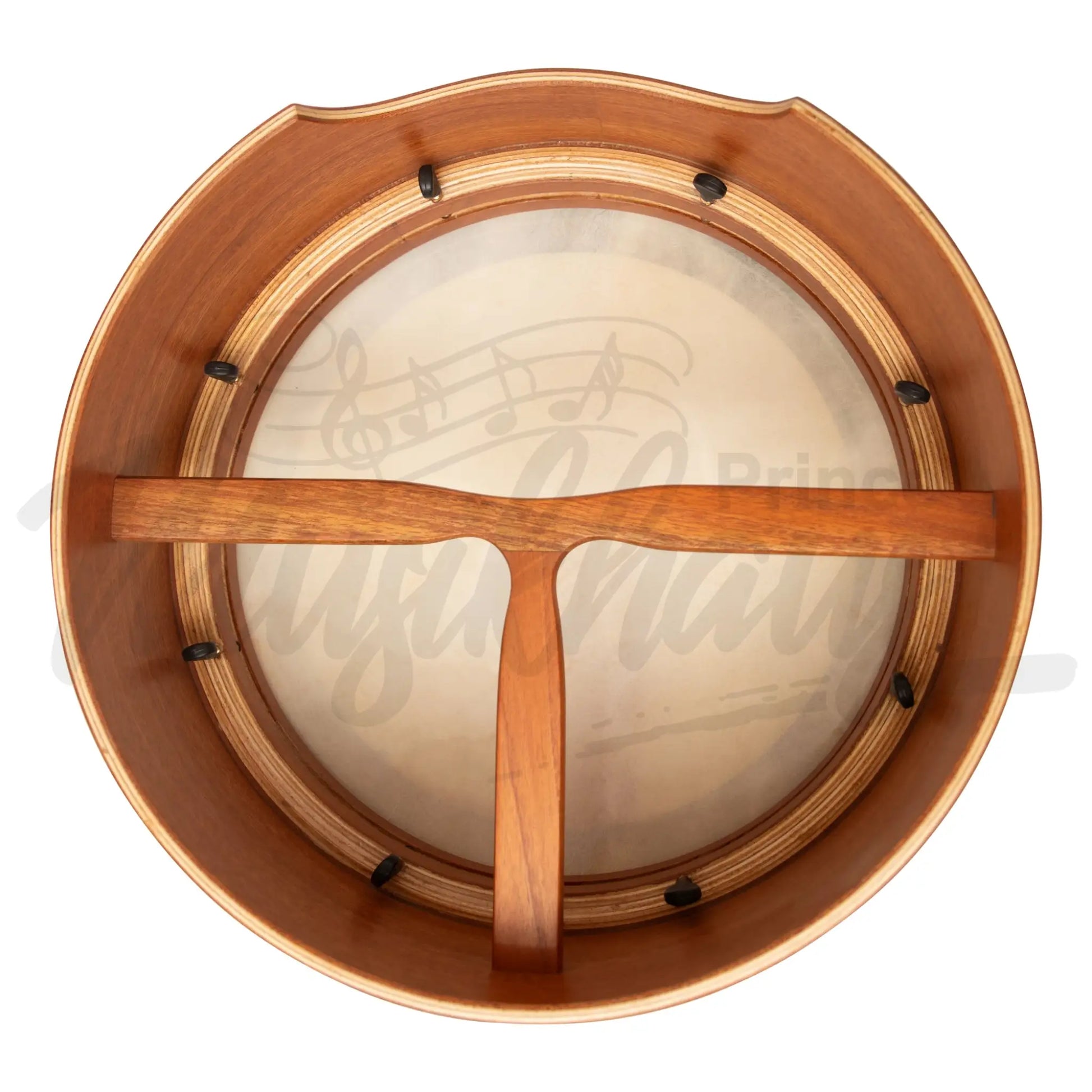 Muzikkon 15”X6’’ Premium Celtic Irish Bodhran With Easy Tune System Deep Rim T-Bar & Taped Finish