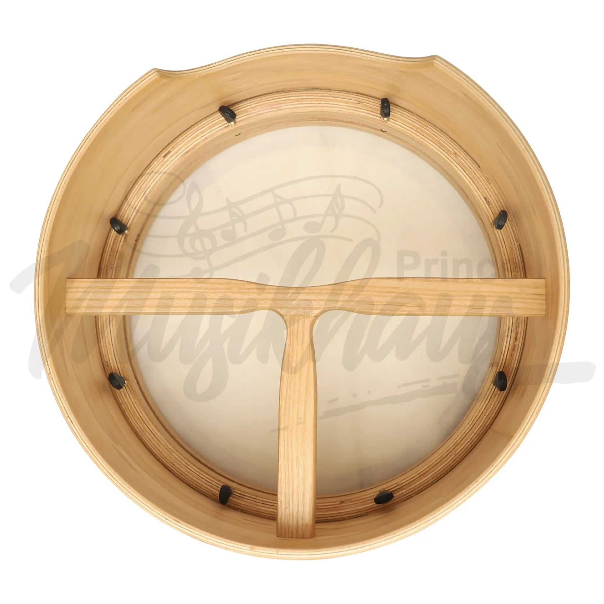 Muzikkon 15”X6’’ Premium Celtic Irish Bodhran With Easy Tune System Deep Rim T-Bar & Taped Finish