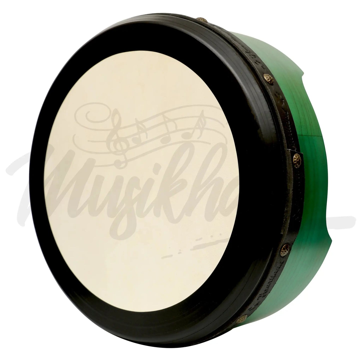 Muzikkon 15”X6’’ Premium Celtic Irish Bodhran With Easy Tune System Deep Rim T-Bar & Taped