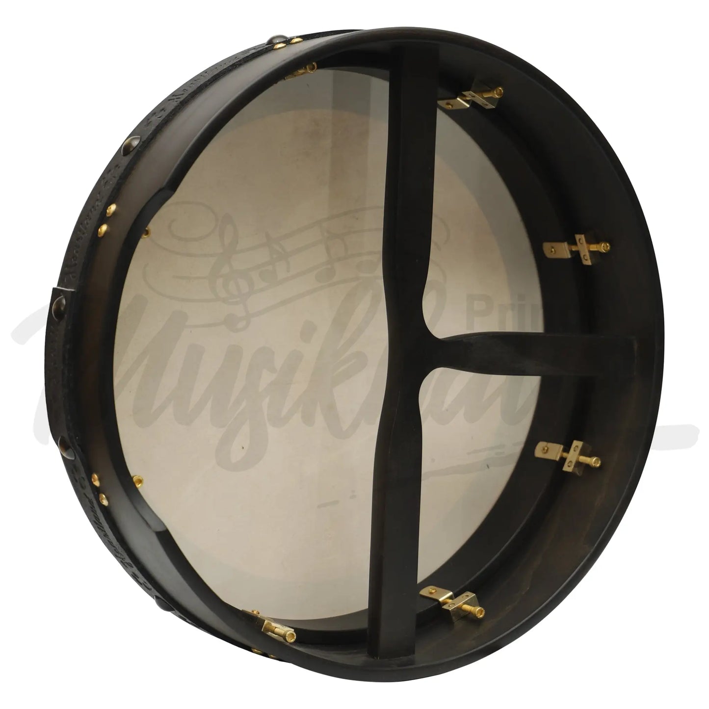 Muzikkon 16’’X4’’ Heartland Tunable Irish Bodhran With T-Bar & Taped Finish Deep Tune