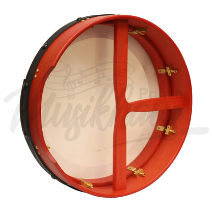 Muzikkon 16’’X4’’ Heartland Tunable Irish Bodhran With T-Bar & Taped Finish Deep Tune