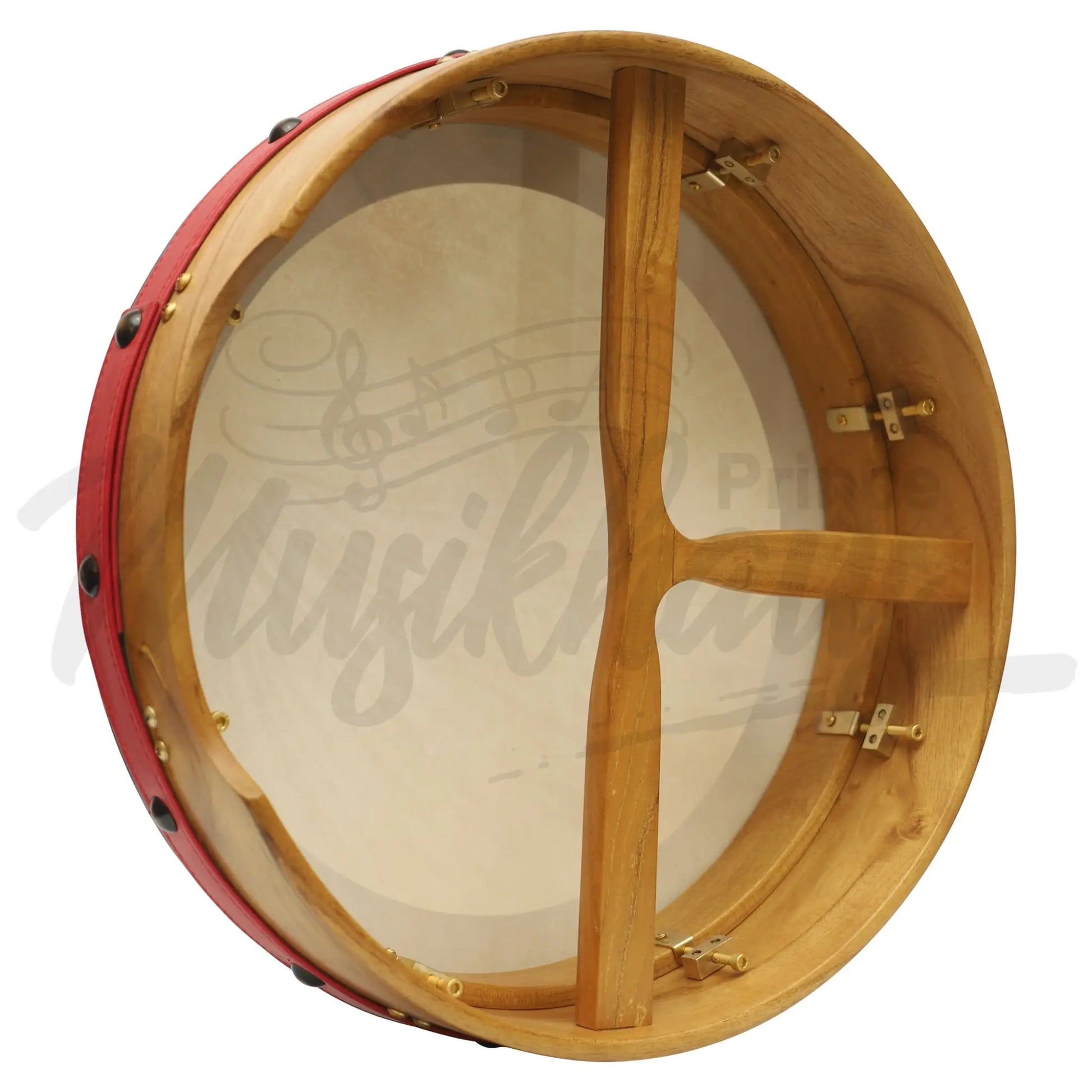 Muzikkon 16’’X4’’ Heartland Tunable Irish Bodhran With T-Bar & Taped Finish Deep Tune