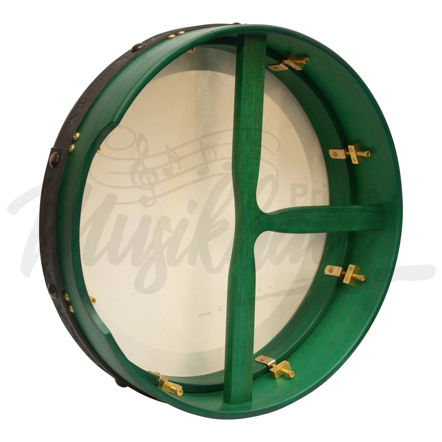 Muzikkon 16’’X4’’ Heartland Tunable Irish Bodhran With T-Bar & Taped Finish Deep Tune