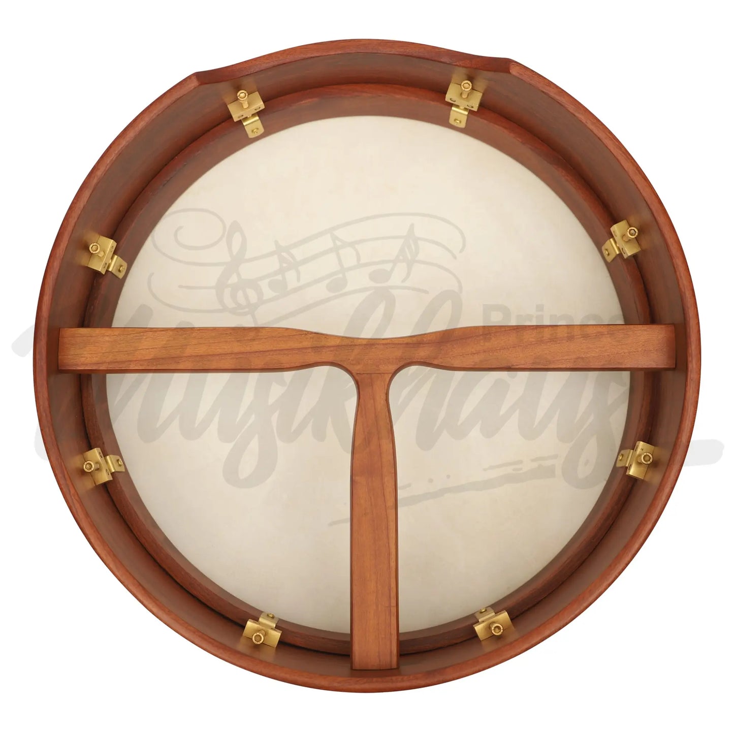 Muzikkon 16’’X4’’ Heartland Tunable Irish Bodhran With T-Bar & Taped Finish Deep Tune