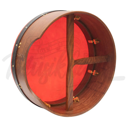 Muzikkon 16’’X6’’ Heartland Tunable Deep Rim Bodhran Rosewood T-Bar Goat Skin