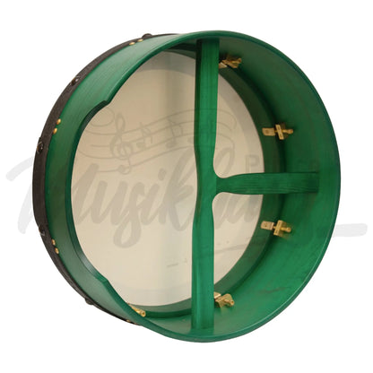 Muzikkon 16’’X6’’ Heartland Tunable Irish Bodhran Drum Deep Rim With T-Bar & Taped Finish