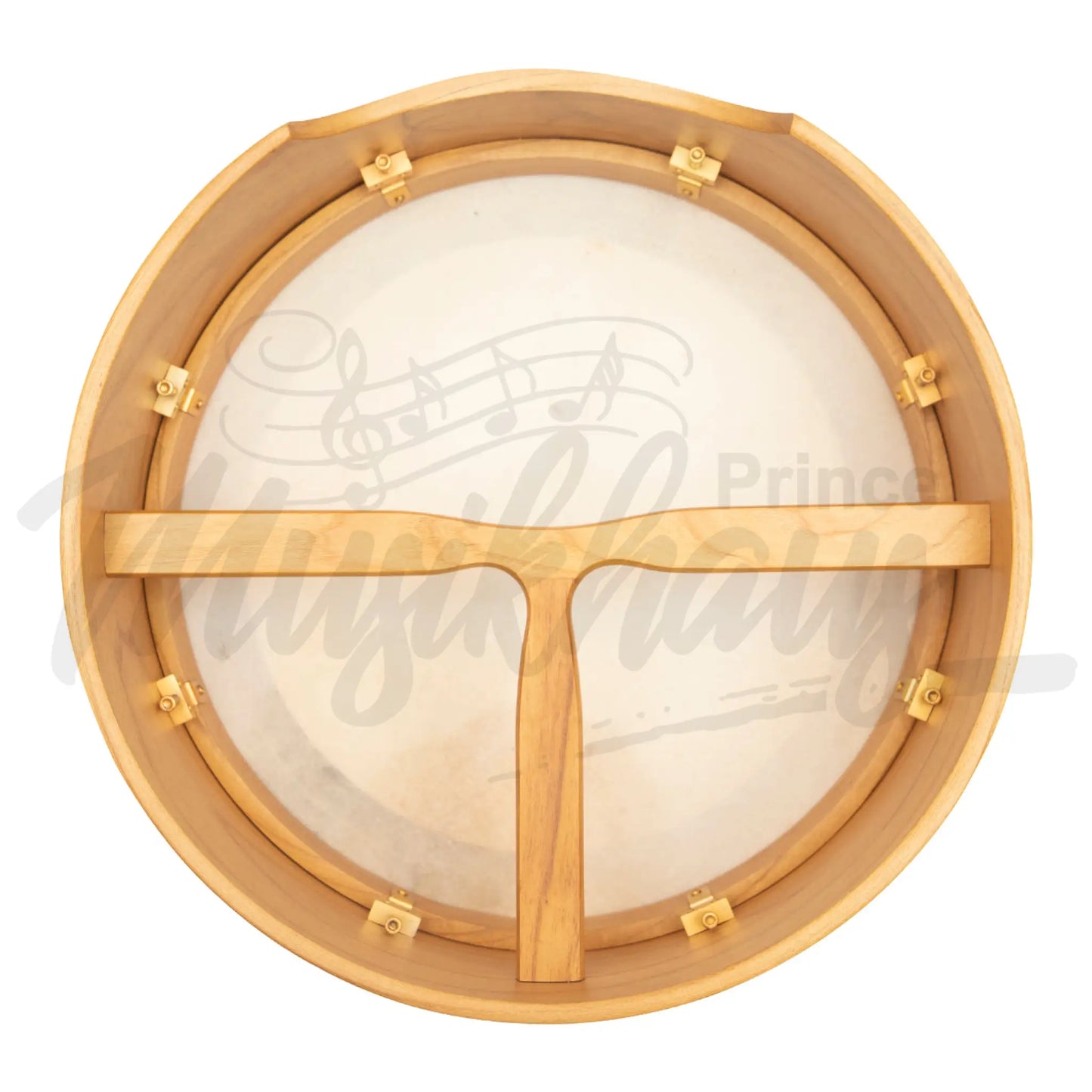 Muzikkon 16’’X6’’ Heartland Tunable Irish Bodhran Drum Deep Rim With T-Bar & Taped Finish