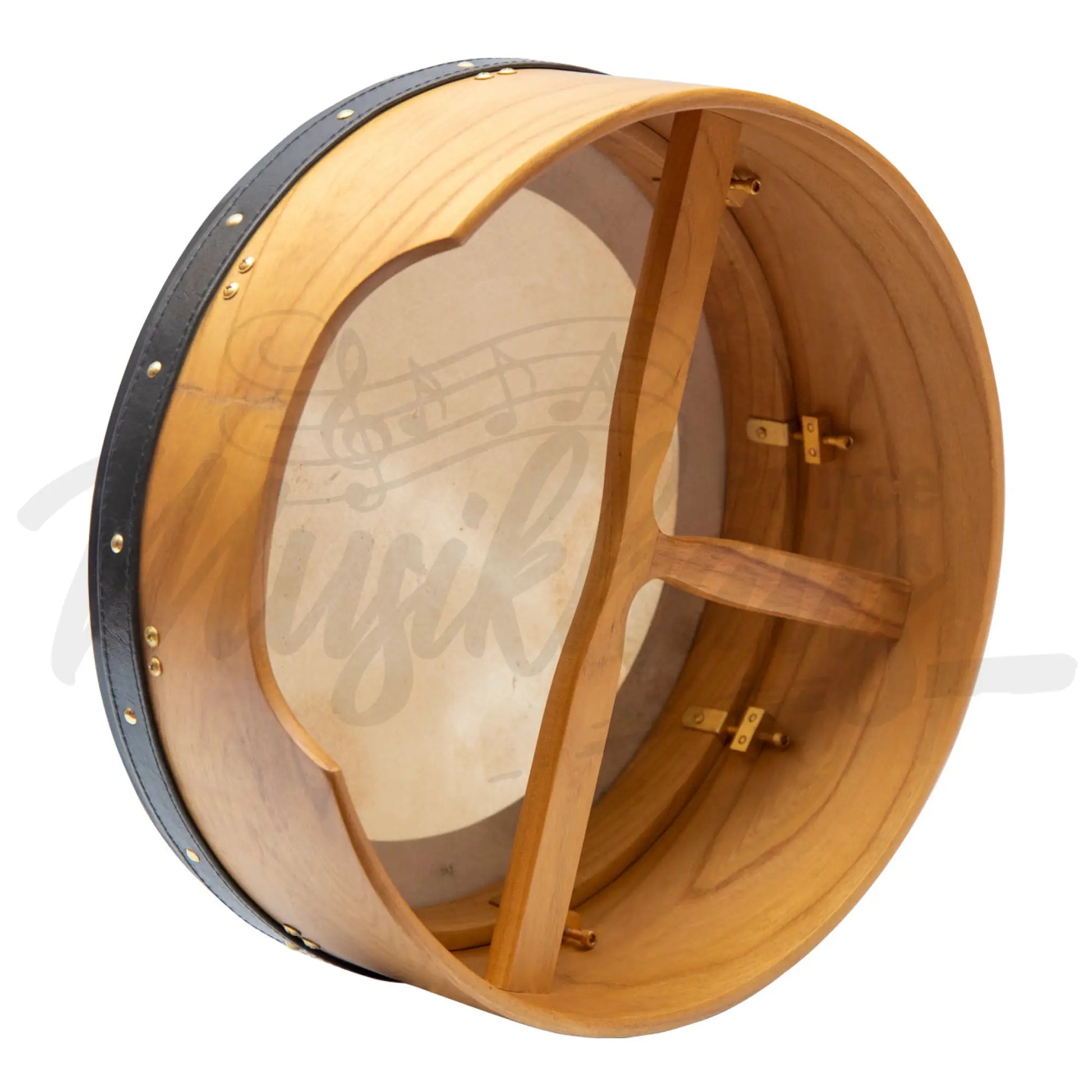 Muzikkon 16’’X6’’ Heartland Tunable Irish Bodhran Drum Deep Rim With T-Bar & Taped Finish