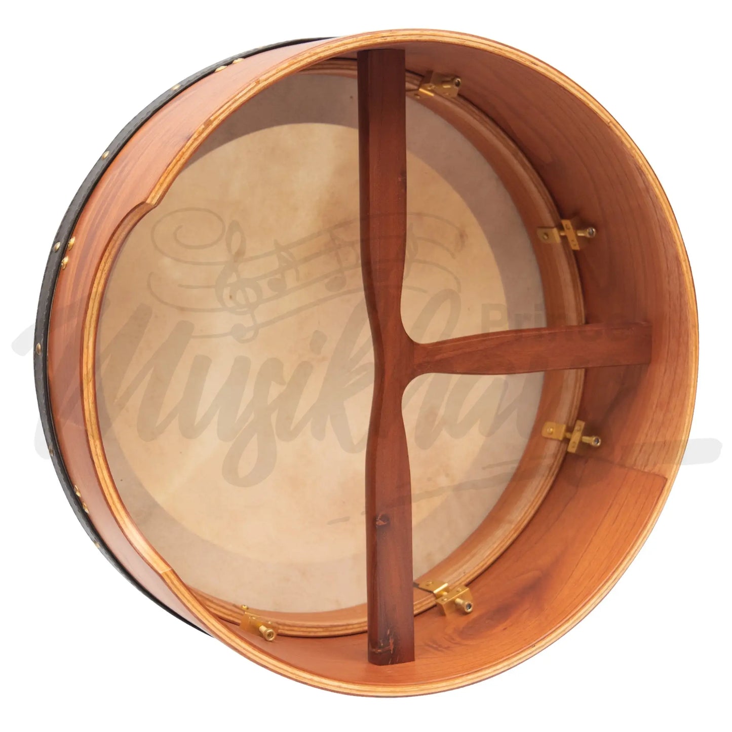 Muzikkon 16’’X6’’ Heartland Tunable Irish Bodhran Drum Deep Rim With T-Bar & Taped Finish