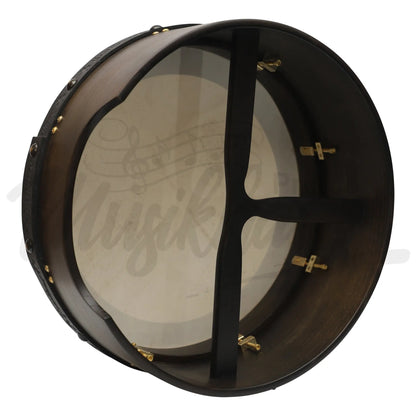 Muzikkon 16’’X6’’ Heartland Tunable Irish Bodhran Drum Deep Rim With T-Bar & Taped Finish