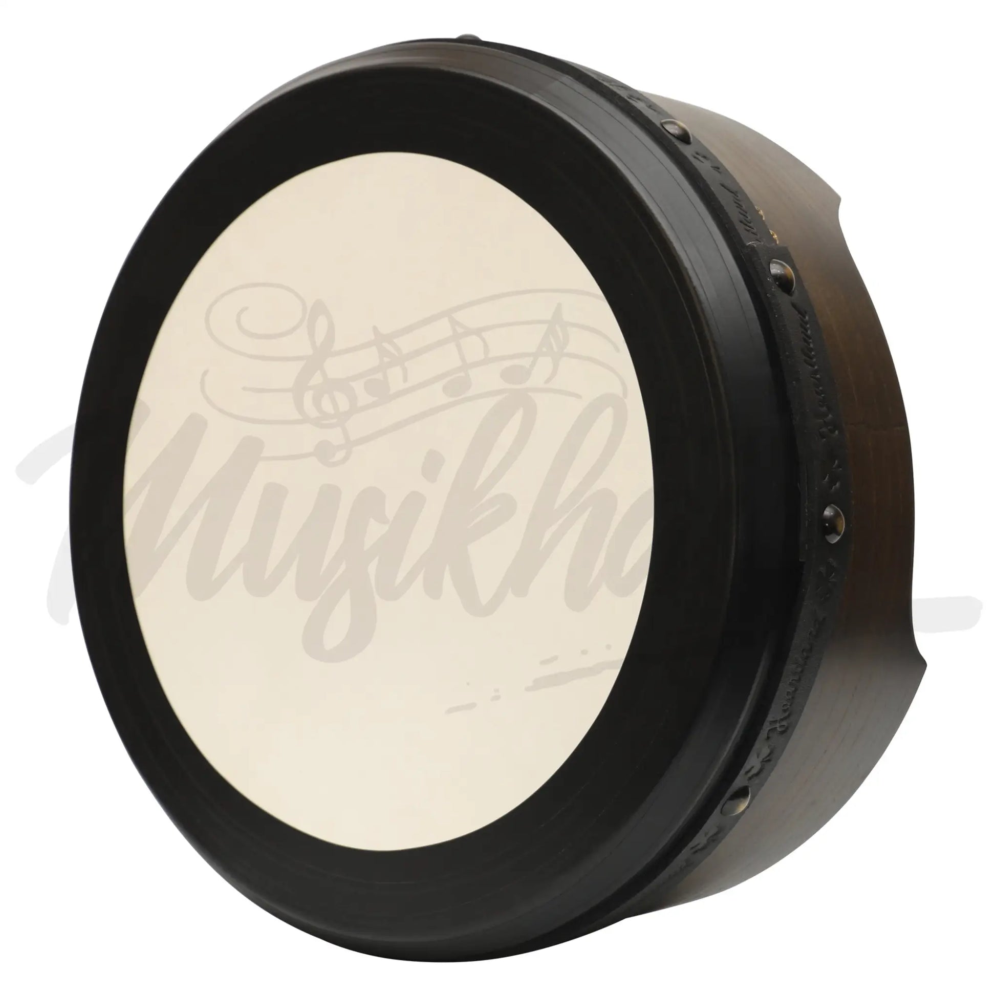 Muzikkon 16’’X6’’ Heartland Tunable Irish Bodhran Drum Deep Rim With T-Bar & Taped Finish