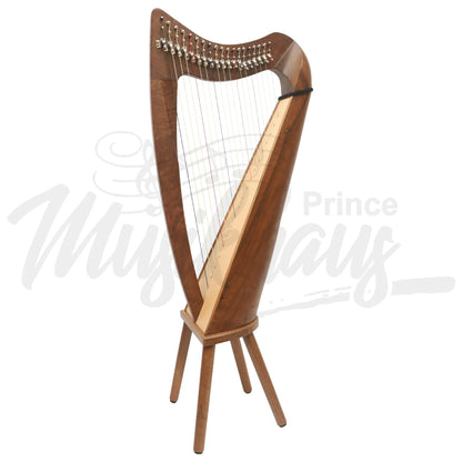 Muzikkon 19 String Claddagh Harp Walnut