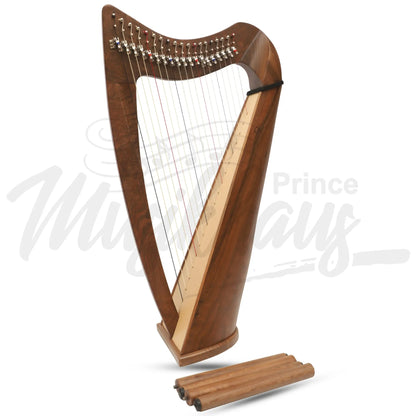 Muzikkon 19 String Claddagh Harp Walnut