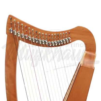 Muzikkon 19 String Trinity Cèilidh Harp Mahogany