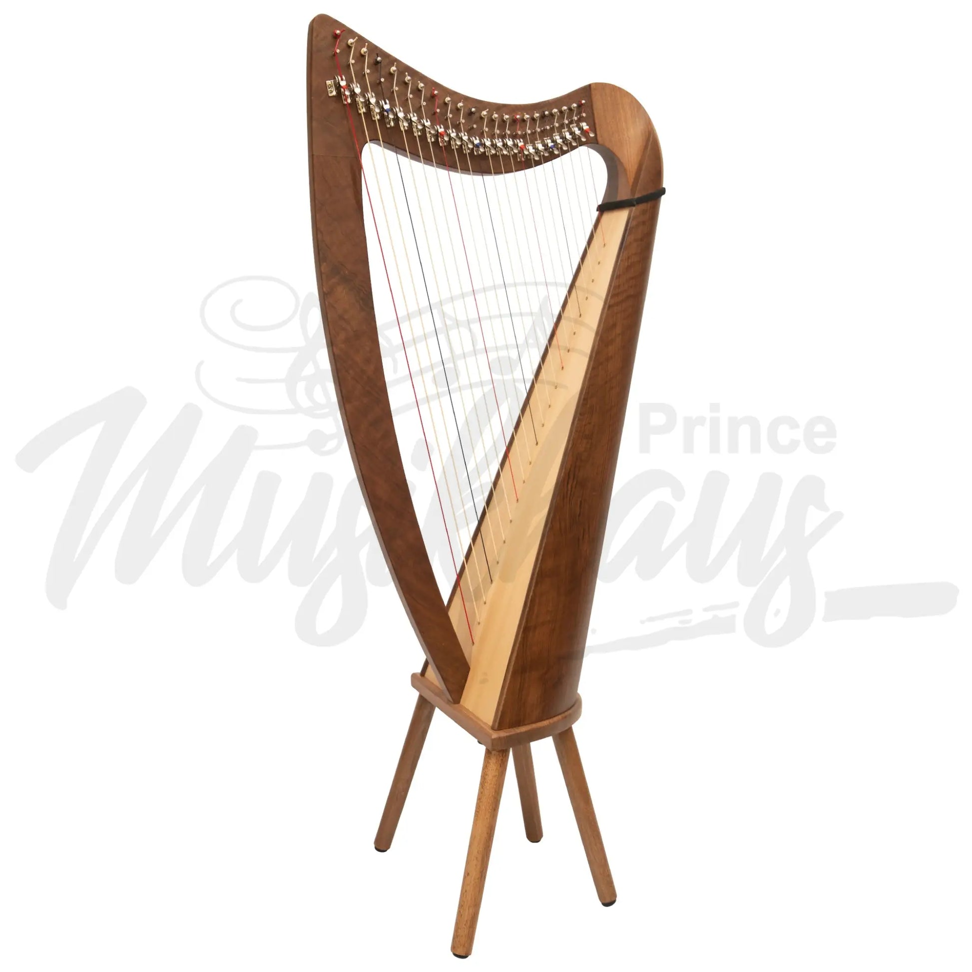 Muzikkon 22 String Claddagh Harp Walnut