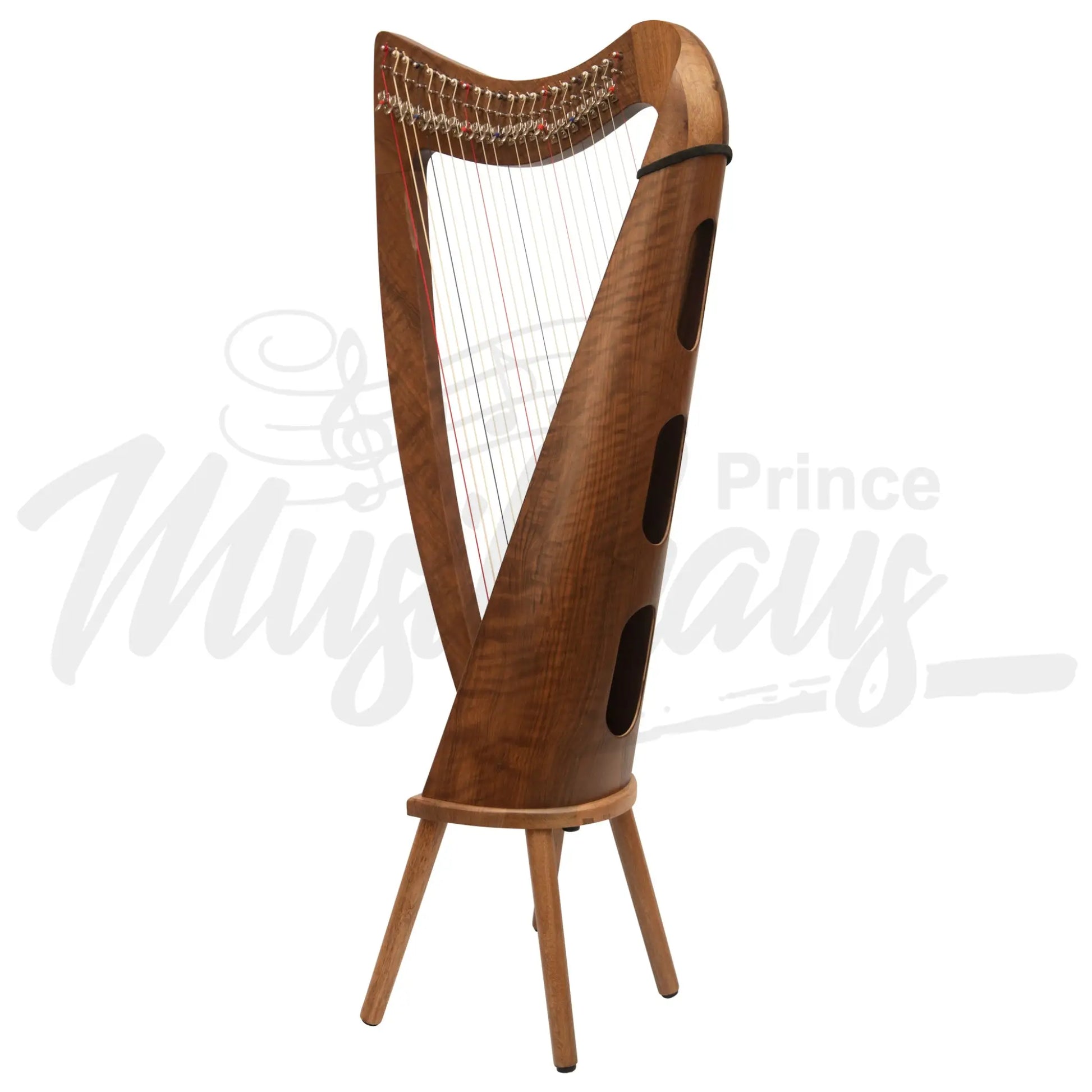 Muzikkon 22 String Claddagh Harp Walnut