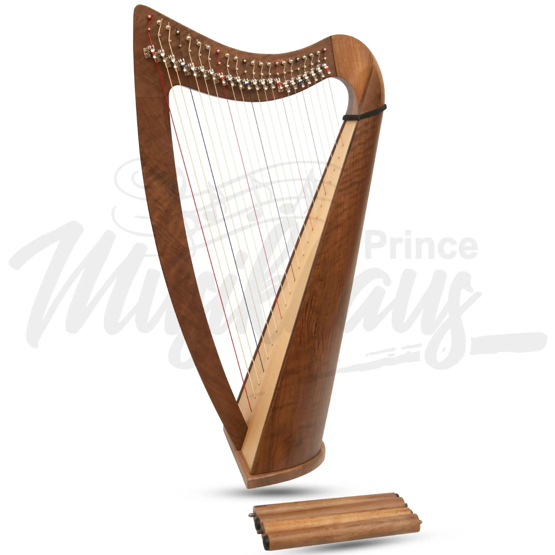 Muzikkon 22 String Claddagh Harp Walnut