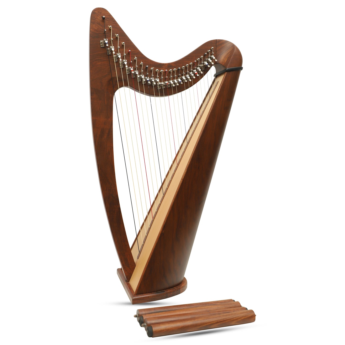 MUZIKKON 24 STRING CLADDAGH HARP ROSEWOOD